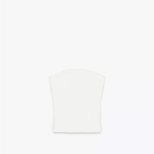 Zara White Strapless Top